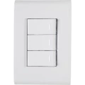 Conjunto 4x2 com 3 Interruptores Simples Branco Liz Tramontina
