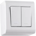 Caixa de Sobrepor com 2 Interruptores Simples 10A LixFlex Branca Tramontina