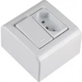 Caixa de Sobrepor com 1 Interruptor Simples 10A e 1 Tomada 2P+T 20A LizFlex Branca Tramontina