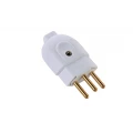 Plugue Macho 2P+T 10A Branco Tramontina