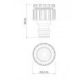 Adaptador Fêmea com Rosca 3/4 e Redução 1/2 em Plástico Tramontina