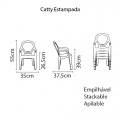 Cadeira Infantil Catty Azul 35x37x55cm Tramontina