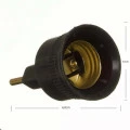 Bocal Adaptador Com PLug Macho Foxlux 