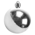 Bola de Natal Metalizada 6cm com 3 unidades Prata D&A