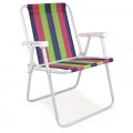 Cadeira de Praia Alta 54x54x72cm Mor Cor Sortida