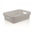 Caixa Organizadora Cube Baixa Ou Martiplast PQ 29,5x21x9cm Branca CC100