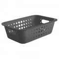 Cesta Organizadora Baixa Ou Martiplast MD 29x19,5x8,5cm Chumbo CO420