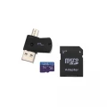 Kit 4 em 1 Cartão De Memória Ultra High Speed-I+Adaptador USB Dual Drive+Adaptador SD 16GB até 80 Mb/S De Velocidade Multilaser