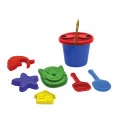 Conjunto Baldinho de Praia com Acessórios Clube do Siri 8 Peças 16x19cm Mor