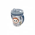Copo Infantil com Alça 330ml Bichinhos Azul Plasútil