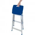 Escada Alumínio Banqueta 3 degraus Mor 65cm de altura
