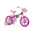 Bicicleta Infantil Flower Nathor Aro 12 Rosa