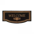 Tapete Capacho Vinil Formas Welcome Preto 30x70cm Kapazi