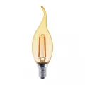 Vela Led Filamento Chama C35 2W Bivolt 2200K Cristallux