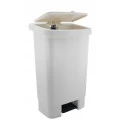 Lixeira de Pedal 50 litros Branca 32X43X70cm Dellaplast