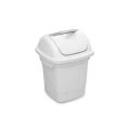 Lixeira Basculante 10 litros Branca 24x24x33cm Plasvale