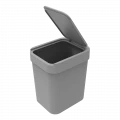 Lixeira 2,5 litros Cinza 12X16X18cm Soprano
