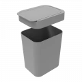 Lixeira 2,5 litros Cinza 12X16X18cm Soprano