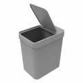 Lixeira 5 litros Cinza 16X22X25cm Soprano