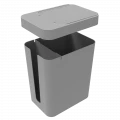 Lixeira 5 litros Cinza 16X22X25cm Soprano