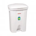 Lixeira Retangular de Pedal 72 litros Branca 41X47X67cm Sanremo