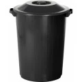 Lixeira Recycle 64 litros Preto Plasvale
