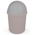 Lixeira Retrátil 1,4 litros Marrom Fendi 14X14X21cm Plasvale