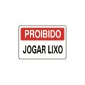 Placa Sinalização Proibido Jogar Lixo Conex