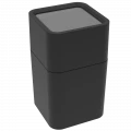 Porta Cotonete/Algodão Preto Soprano