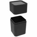 Porta Cotonete/Algodão Preto Soprano