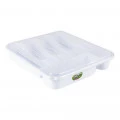 Porta Talheres com Tampa Branco Plasvale 34x30x7cm