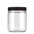 Pote Vidro Redondo Liso 750ml Invicta Cores Sortidas Preto, Branco ou Vermelho Velvet