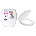 Assento Sanitário Almofadado Quadrado Branco Atlas