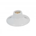 Plafon E27 Bocal Porcelana Branco Cristallux