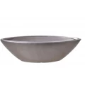 Centro de Mesa Decorativo de Cerâmica Prata Fosco D&A